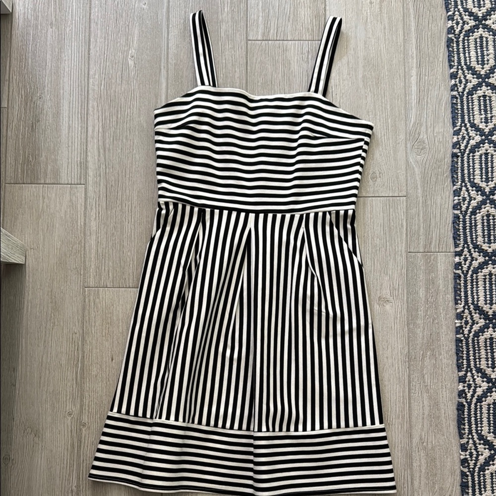 Black and White Striped Dress